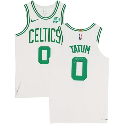 Maillot authentique Nike Association blanc autographié par Jayson Tatum des Boston Celtics