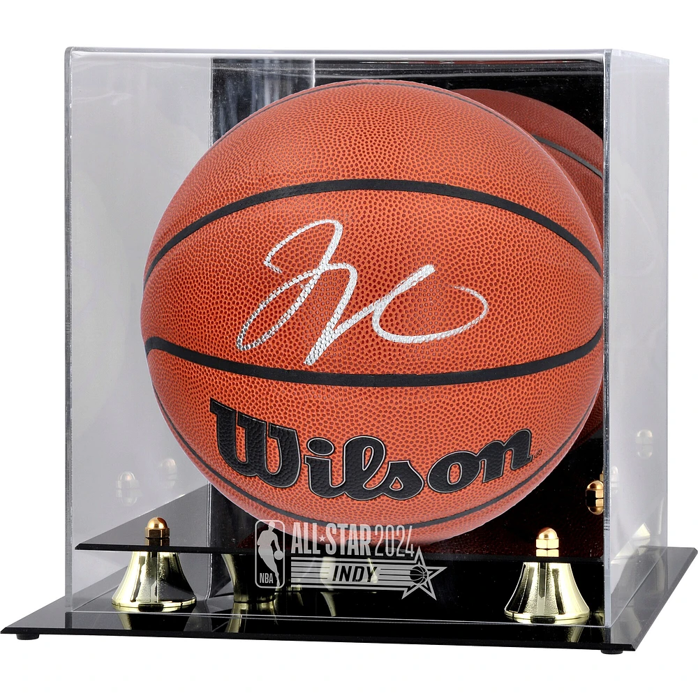 Ballon de basket-ball d'intérieur/extérieur Wilson Authentic Series autographié par Jayson Tatum des Boston Celtics avec vitrine de présentation du logo Golden Classic 2024 NBA All-Star Game
