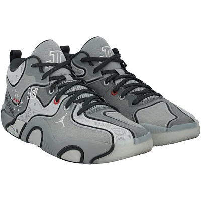 Jayson Tatum Boston Celtics Game-Used Gray Jordan Shoes vs. Los Angeles Lakers on January 23, 2025