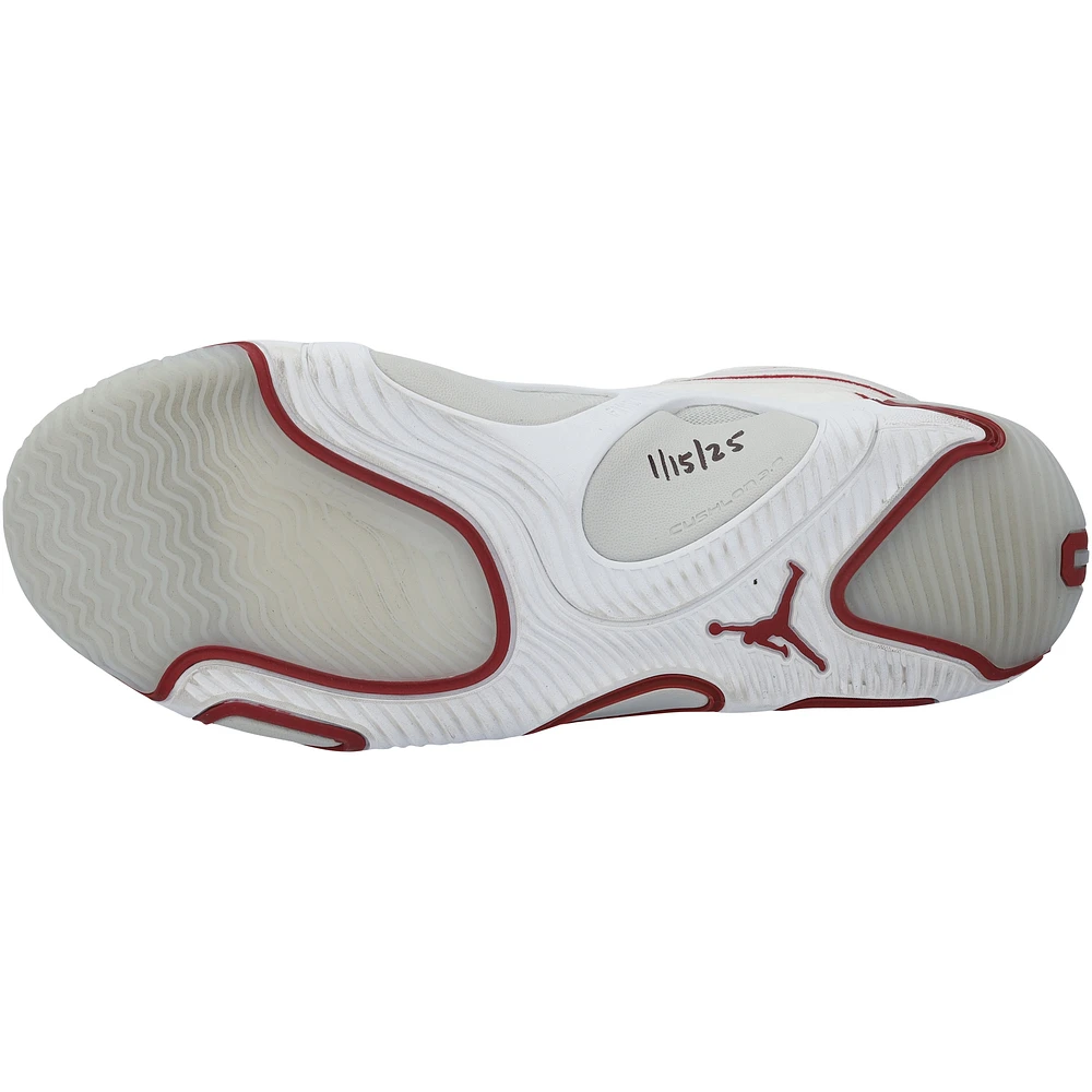 Jayson Tatum Boston Celtics Game-Used White/Red Jordan Shoes vs. Toronto Raptors on January 15, 2025