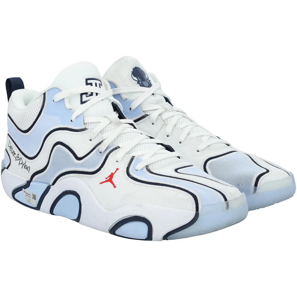 Jayson Tatum Boston Celtics Game-Used White Jordan Brand Shoes vs. Chicago Bulls on January 29, 2025