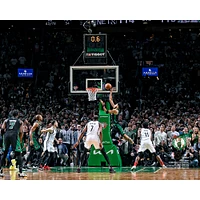 Jayson Tatum, joueur non signé des Boston Celtics lors du match 1 premier tour de la Conférence Est NBA 2022, photo gagnante buzzer-beater