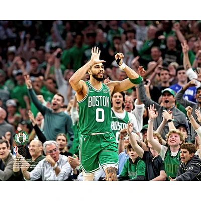 Photo non signée de la célébration 51 points du match 7 Jayson Tatum des Boston Celtics
