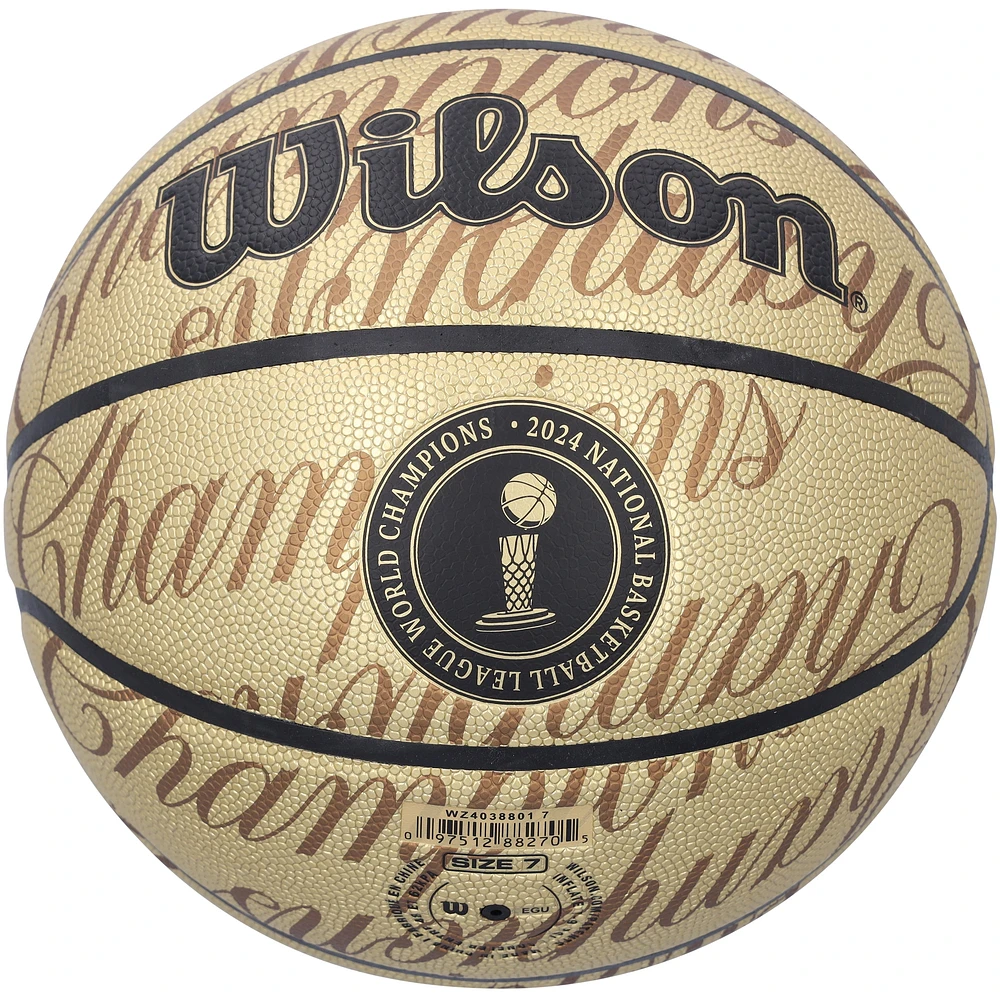 Jayson Tatum, Jrue Holiday, Al Horford & Derrick White Boston Celtics Autographed 2024 NBA Champions Wilson Collector's Edition Basketball - Limited Edition of 50