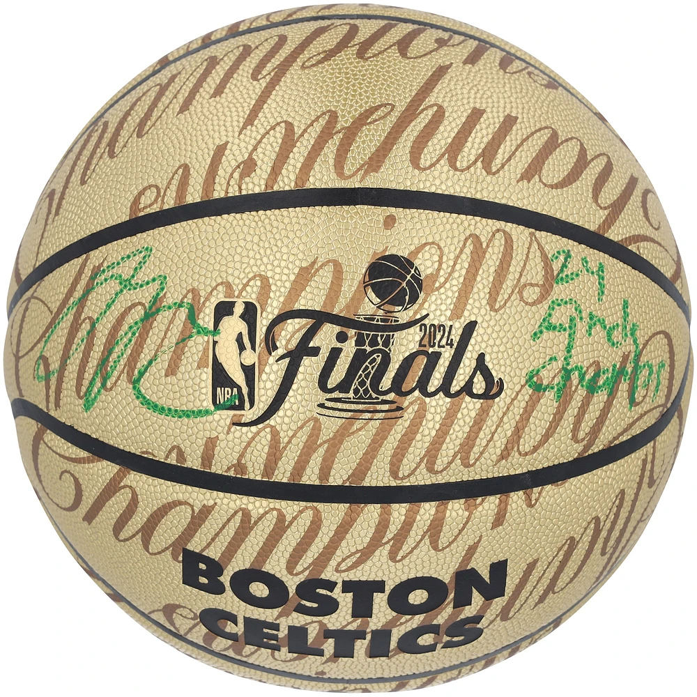 Jrue Holiday Boston Celtics Autographed 2024 NBA Finals Champions Wilson Collector's Edition Basketball with "24 Finals Champs" Inscription