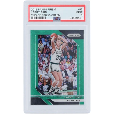 Larry Bird Boston Celtics 2018-19 Panini Prizm Choice Green Prizm #85 #3/8 PSA Authenticated 9 Card
