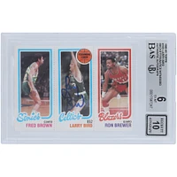 V106832 Celts Larry Bird Boston Celtics Autographié 1980-81 Topps #165 Beckett Fanatics Witnessed Authentifié 6/10 Rookie Card Larry Bird AUT TPP TRADING CARDS 45666 AUTTRC CA01BK5628 #14