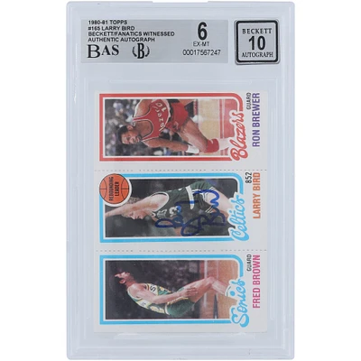 V106832 Celts Larry Bird Boston Celtics Autographié 1980-81 Topps #165 Beckett Fanatics Witnessed Authentifié 6/10 Rookie Card Larry Bird AUT TPP TRADING CARDS 45666 AUTTRC CA01BK5628 #14