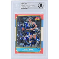 Larry Bird Boston Celtics Autographié 1981-82, 1980-81,1986-87 Topps Fleer Set #4,94,9 #1/33 Beckett Fanatics Witnessed Ensemble de 3 cartes authentifiées avec plusieurs inscriptions