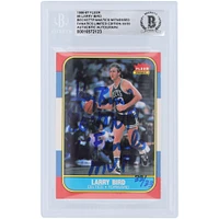 Larry Bird Boston Celtics Autographié 1986-87, 1980-81, 1981-82 Topps Fleer Set #9,94,4 #33/33 Beckett Fanatics Witnessed Authentifié Ensemble de 3 cartes avec plusieurs inscriptions