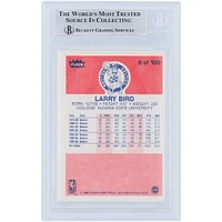 Carte authentifiée autographiée par Larry Bird Boston Celtics 1986-87 Fleer #9 #/33 Beckett Fanatics Witnessed avec plusieurs inscriptions