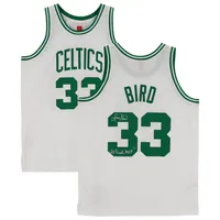 Larry Bird Signed Boston Celtics White Mitchell & Ness NBA
