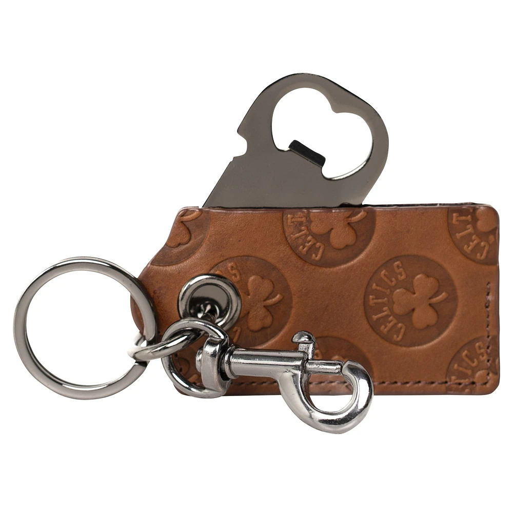 Lusso Brown Boston Celtics Sagar Keychain Bottle Opener