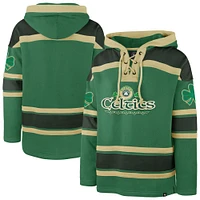 Men's '47  Kelly Green Boston Celtics McLucky Superior Lace-Up Pullover Hoodie
