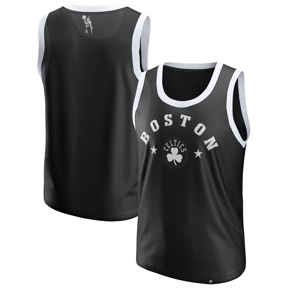 Men's Fanatics  Black Boston Celtics Mesh Tank Top