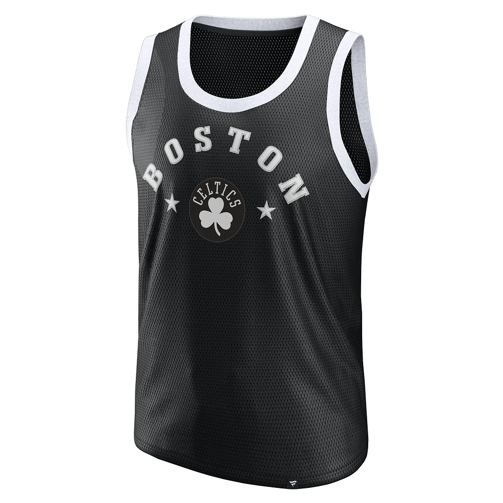 Men's Fanatics  Black Boston Celtics Mesh Tank Top