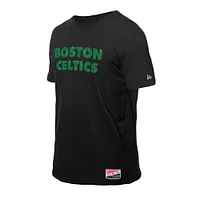 Men's New Era  Black Boston Celtics Premium Wordmark T-Shirt