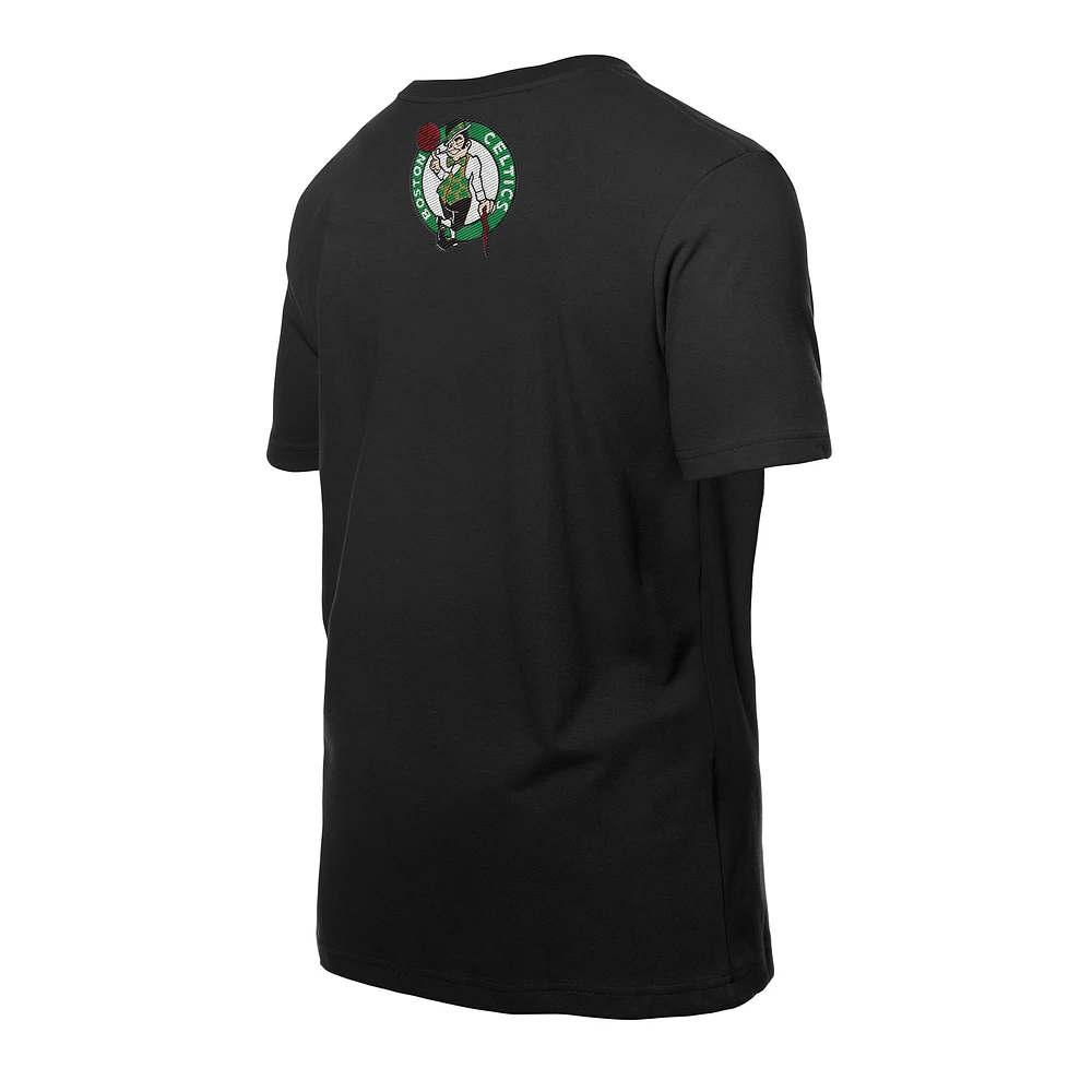 Men's New Era  Black Boston Celtics Premium Wordmark T-Shirt