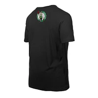 Men's New Era  Black Boston Celtics Premium Wordmark T-Shirt