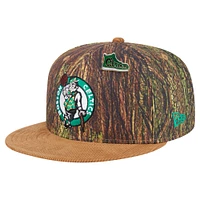 Men's New Era  Camo Boston Celtics Victory Grove Forest Sneaker Pin 9FIFTY Snapback Hat