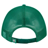 Men's New Era  Kelly Green Boston Celtics Minimalist A-Frame 9FORTY Trucker Hat