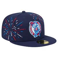 Men's New Era  Navy Boston Celtics Americana Fireworks 59FIFTY Fitted Hat