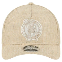 Casquette ajustable Boston Celtics A-Frame 9FORTY en tissu tissé par injection pour homme New Era Tan