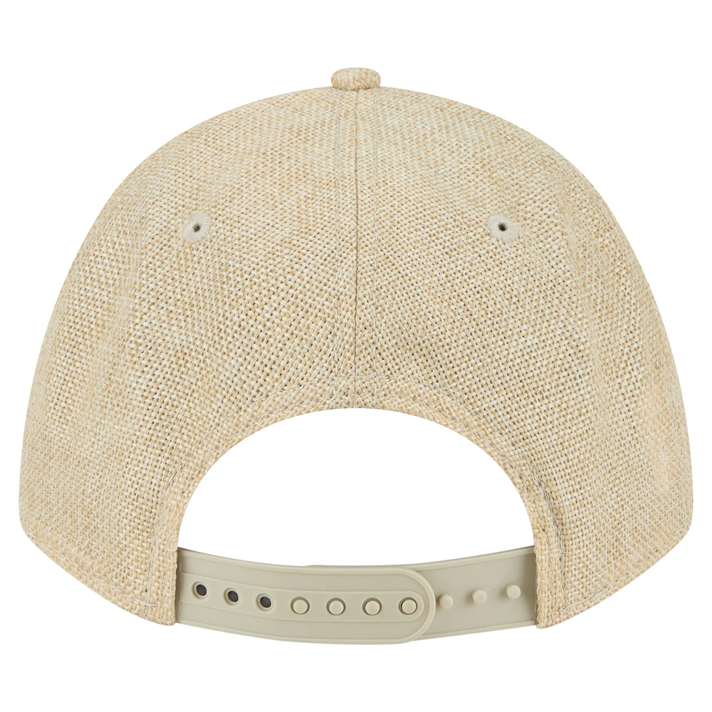 Casquette ajustable Boston Celtics A-Frame 9FORTY en tissu tissé par injection pour homme New Era Tan