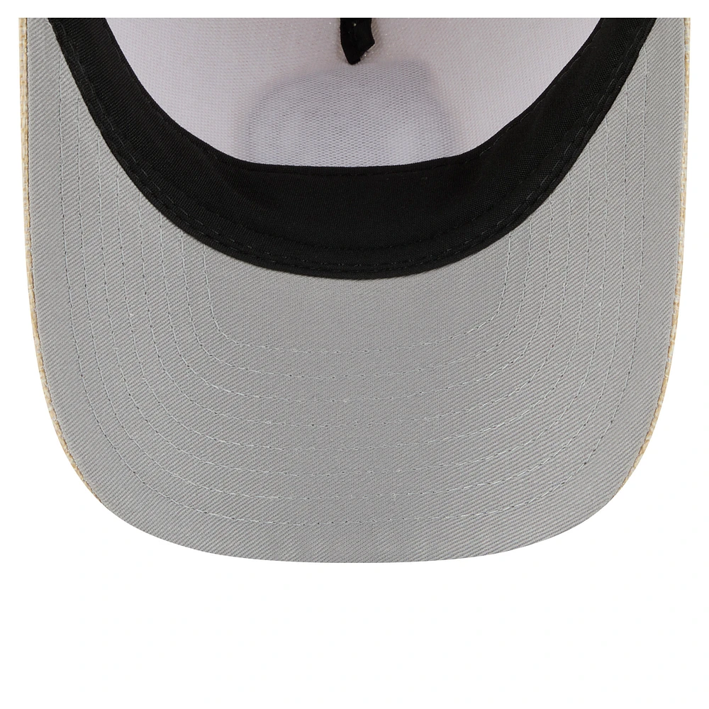 Casquette ajustable Boston Celtics A-Frame 9FORTY en tissu tissé par injection pour homme New Era Tan