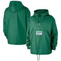 Men's Nike  Green Boston Celtics Courtside Premium Club Anorak Quarter-Zip Hoodie Jacket