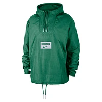 Men's Nike  Green Boston Celtics Courtside Premium Club Anorak Quarter-Zip Hoodie Jacket