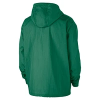 Men's Nike  Green Boston Celtics Courtside Premium Club Anorak Quarter-Zip Hoodie Jacket