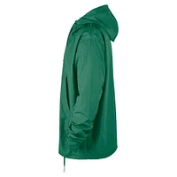 Men's Nike  Green Boston Celtics Courtside Premium Club Anorak Quarter-Zip Hoodie Jacket