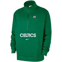 Men's Nike  Kelly Green Boston Celtics Courtside Club Half-Zip Pullover