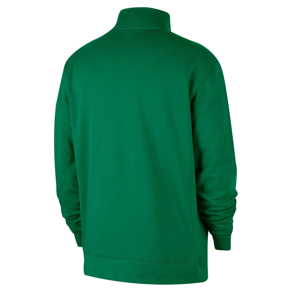 Men's Nike  Kelly Green Boston Celtics Courtside Club Half-Zip Pullover