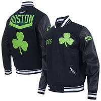 Men's Pro Standard  Black Boston Celtics 2024/25 City Edition Wool Varsity Full-Zip Jacket