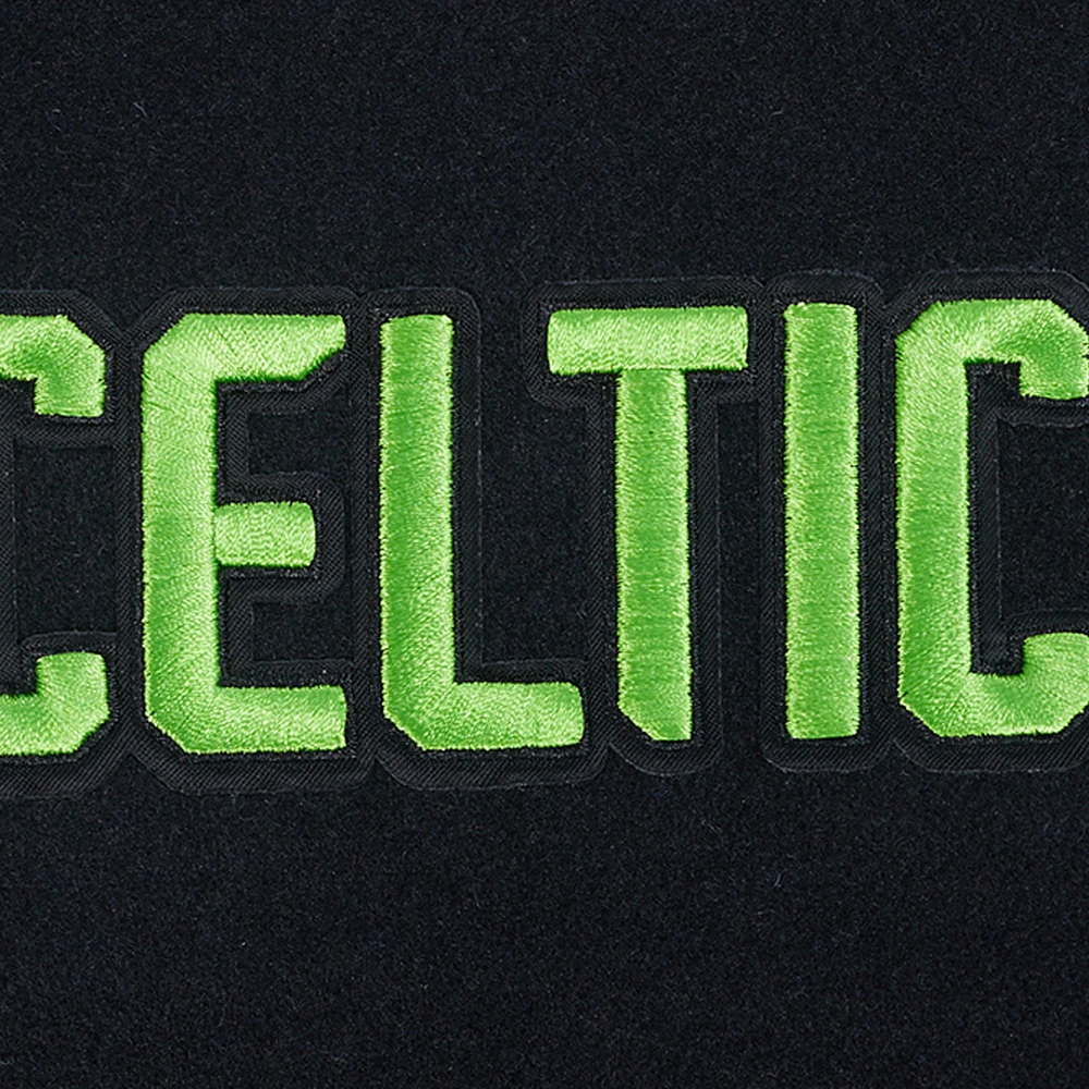 Men's Pro Standard  Black Boston Celtics 2024/25 City Edition Wool Varsity Full-Zip Jacket