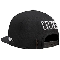 Men's Pro Standard  Cream Boston Celtics French Terry Snapback Hat