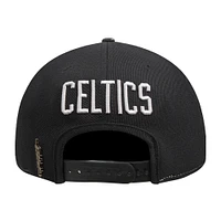 Men's Pro Standard  Cream Boston Celtics French Terry Snapback Hat