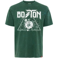 Men's Sportiqe  Green Boston Celtics Distressed Rock & Roll Collection Angus Premium Mineral Wash T-Shirt