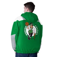 Men's Starter  Green Boston Celtics Charger Half-Zip Pullover Jacket