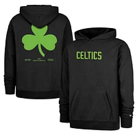 Men's '47 Black Boston Celtics 2024/25 City Edition Double Crossover Foundation Pullover Hoodie