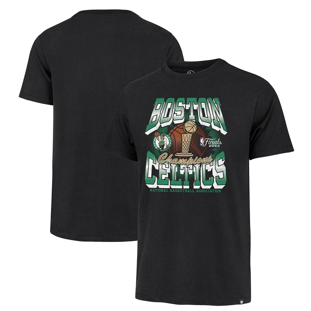 Men's '47 Black Boston Celtics 2024 NBA Finals Champions Big & Tall Retro Franklin T-Shirt