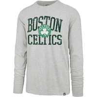 Men's '47  Gray Boston Celtics First Rate Franklin Long Sleeve T-Shirt