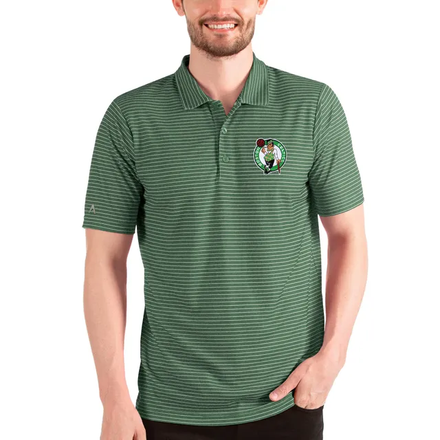 Men's Cutter & Buck Black Green Bay Packers Throwback Logo Virtue Eco Pique Stripe Recycled Polo Size: Small