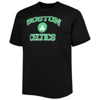 Men's Black Boston Celtics Big & Tall Heart Soul T-Shirt