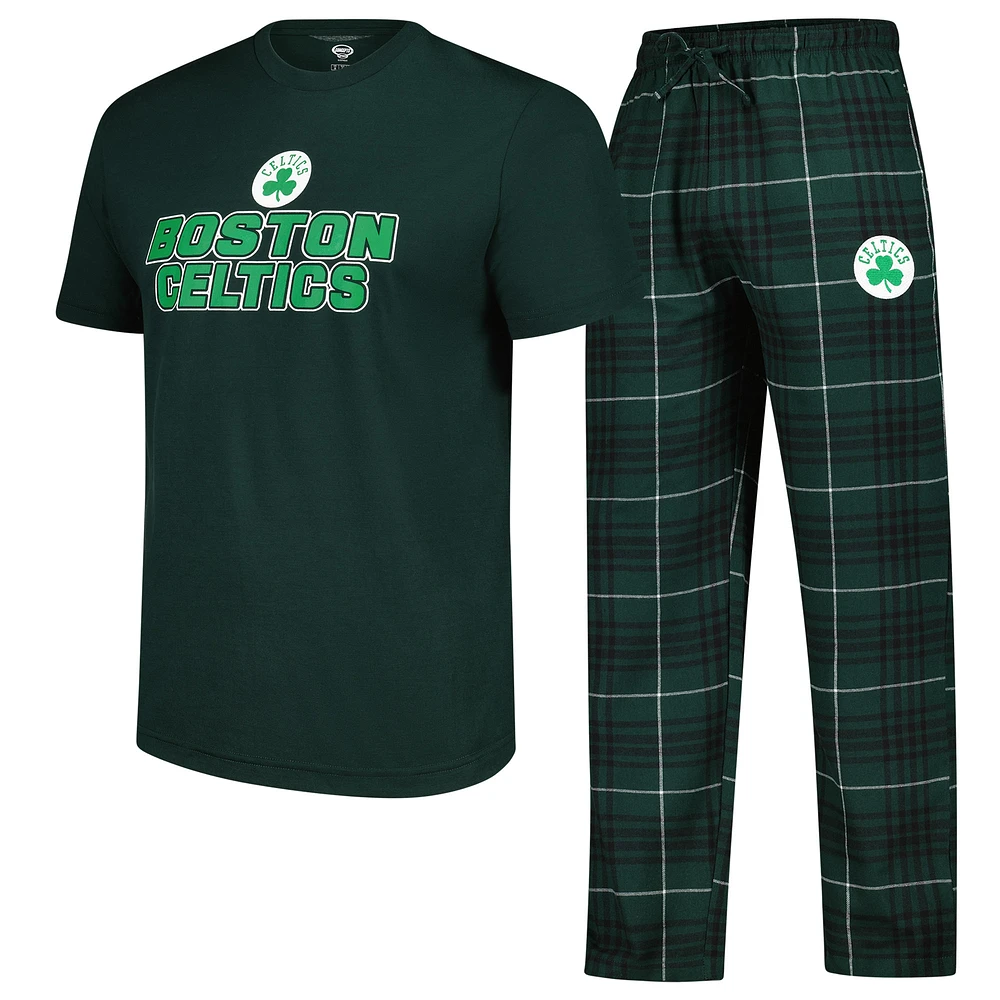 Men's Concepts Sport Boston Celtics Vector T-Shirt & Flannel Pants Sleep Set