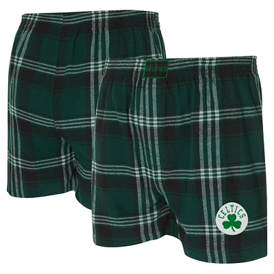 Boxer court en flanelle pour homme Concepts Sport Kelly Green Boston Celtics Region