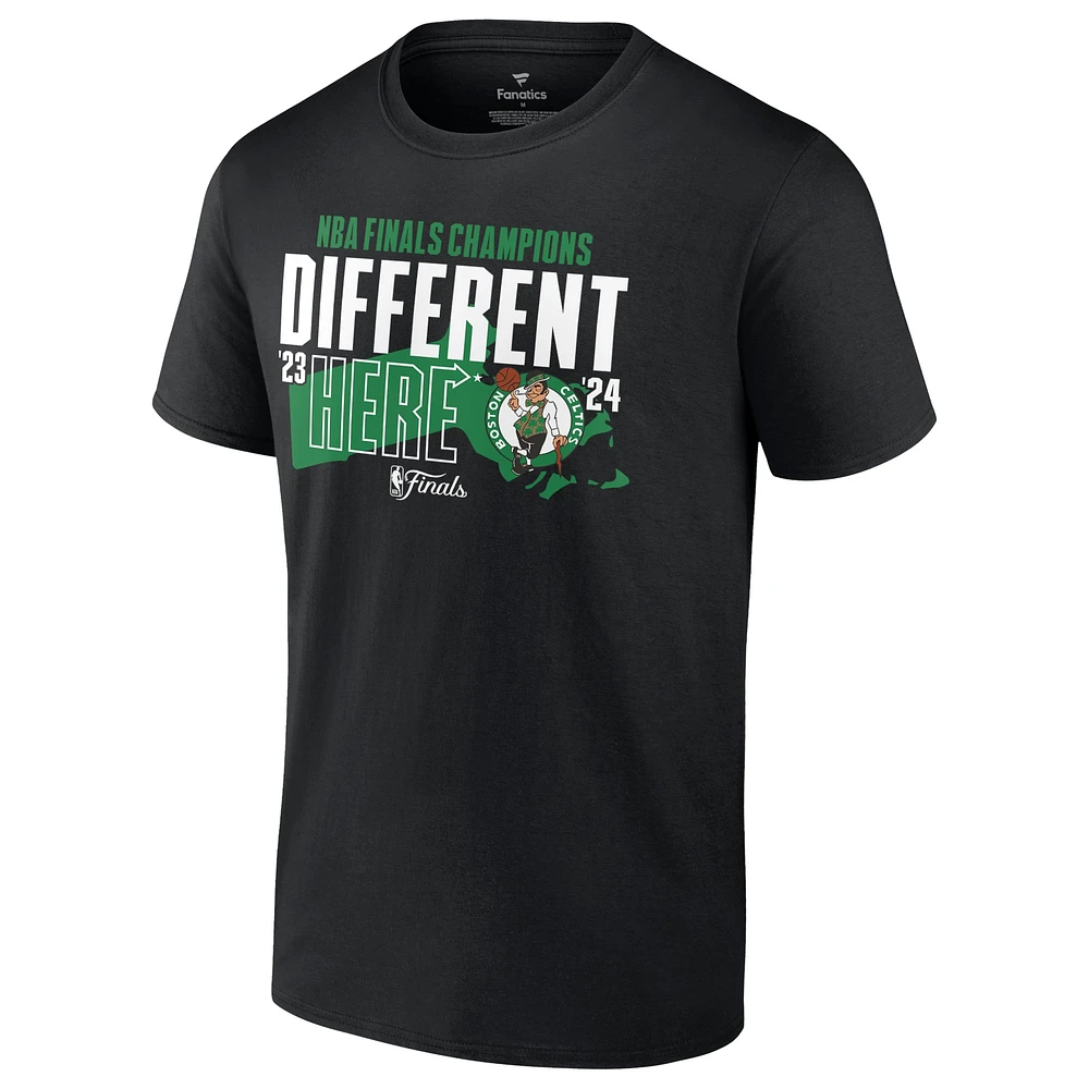 Men's Fanatics Black Boston Celtics 2024 NBA Finals Champions Outlet Pass Hometown Originals T-Shirt