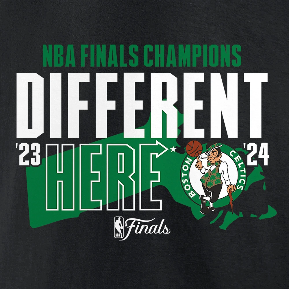 Men's Fanatics Black Boston Celtics 2024 NBA Finals Champions Outlet Pass Hometown Originals T-Shirt